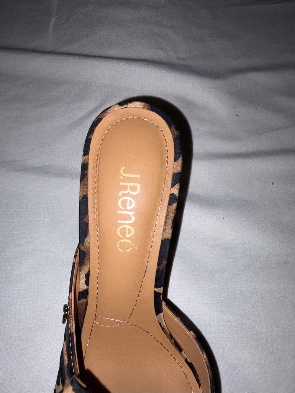 J.Renee Leopard Bow Pointed Toe Mules - Brown/Black - Picture 8 of 12